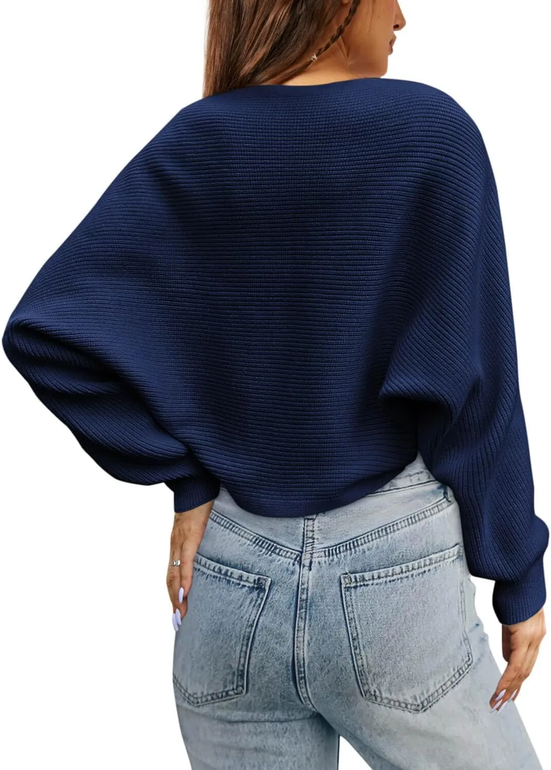 Zwurew Women's Bolero Shrug Sweater 2024 Knitted Long Sleeve Open Front Cropped Cardigan Shrugs Sweaters Y2K Tops
