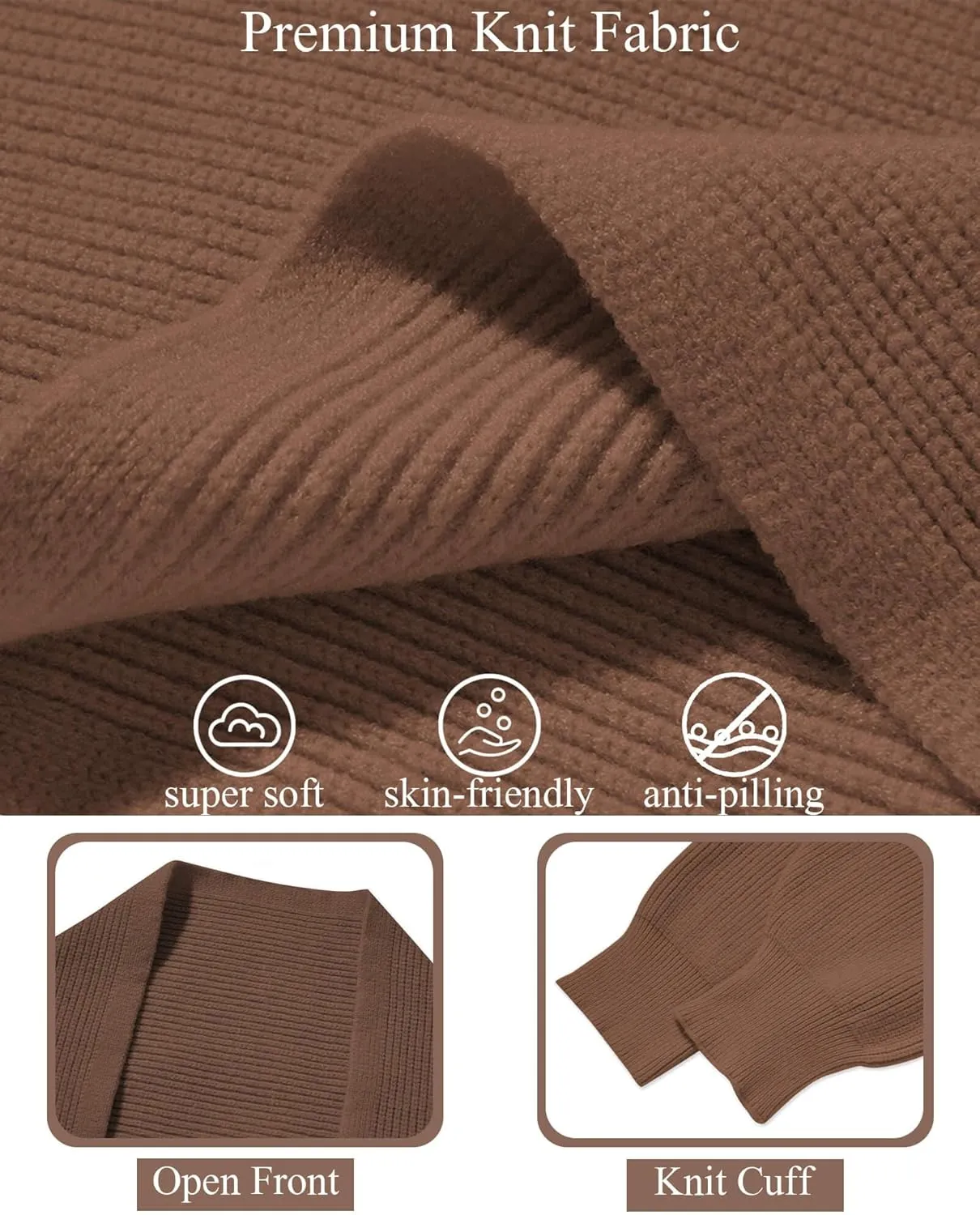 Zwurew Women's Bolero Shrug Sweater 2024 Knitted Long Sleeve Open Front Cropped Cardigan Shrugs Sweaters Y2K Tops
