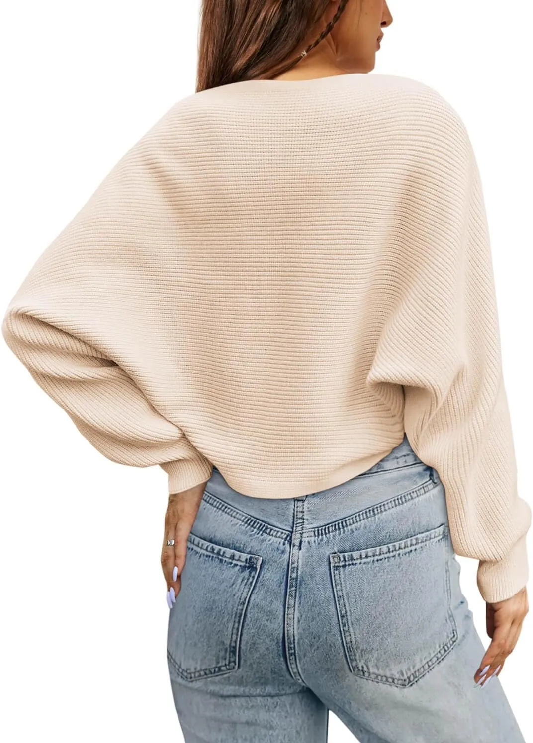 Zwurew Women's Bolero Shrug Sweater 2024 Knitted Long Sleeve Open Front Cropped Cardigan Shrugs Sweaters Y2K Tops