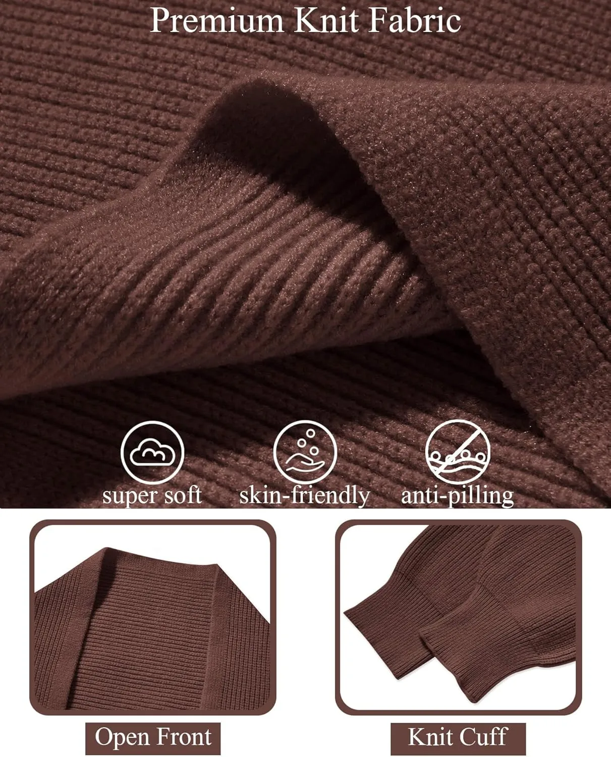 Zwurew Women's Bolero Shrug Sweater 2024 Knitted Long Sleeve Open Front Cropped Cardigan Shrugs Sweaters Y2K Tops