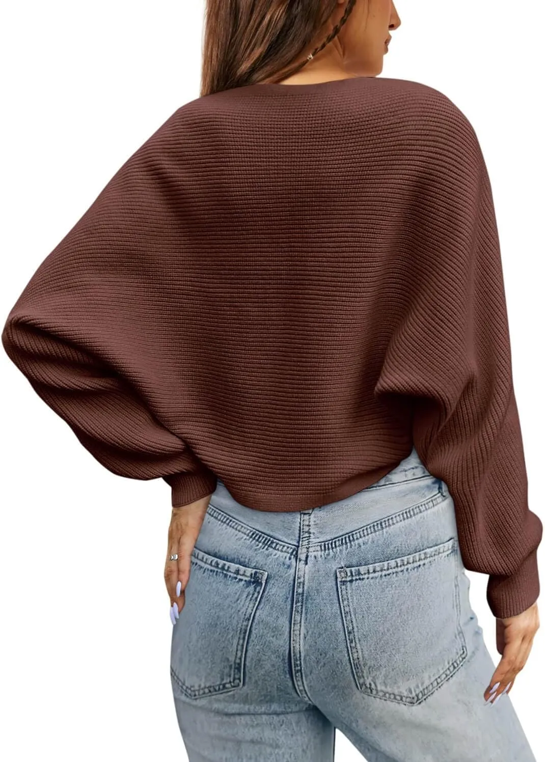 Zwurew Women's Bolero Shrug Sweater 2024 Knitted Long Sleeve Open Front Cropped Cardigan Shrugs Sweaters Y2K Tops